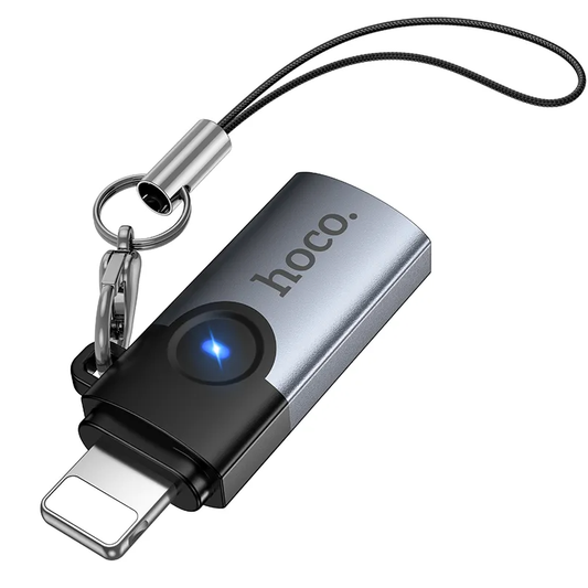 USB-C - Lightning podatkovni in polnilni adapter HOCO UA46A, siva