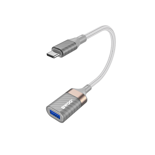 OTG adapter USB-C - USB-A BWOO BZ69, Siv