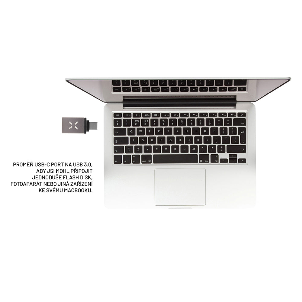 OTG adapter USB-C - USB-A Fixed, Siv