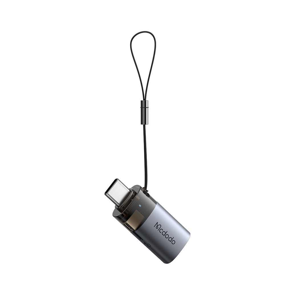 Bralec kartic USB-C McDodo OT-7600, USB-A (OTG) - microSD, črn