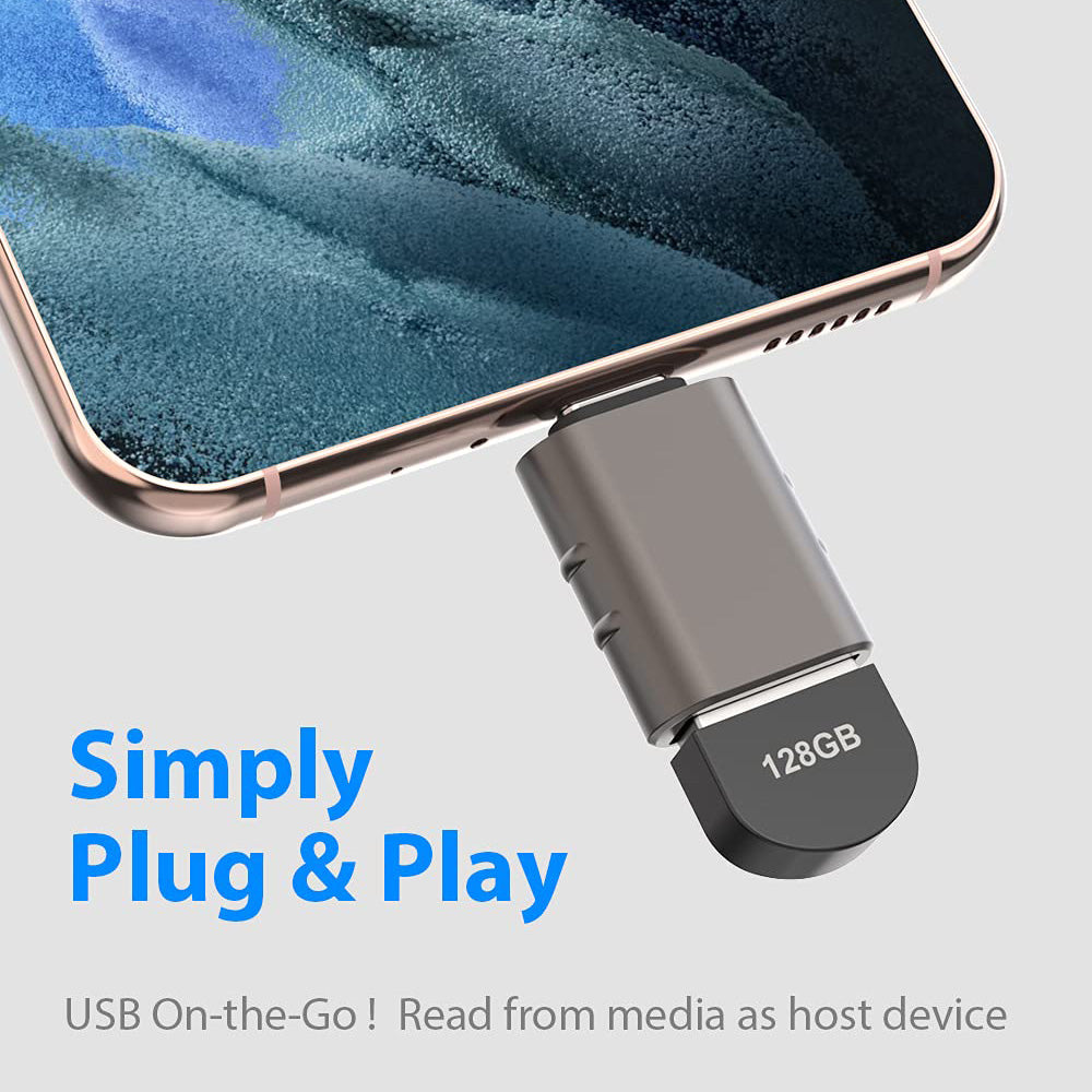 OTG adapter USB-C - USB-A Techsuit A10 SlateVolt, Siv