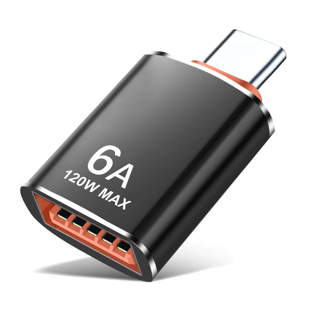 OTG adapter USB-C - USB-A Techsuit A2 HyperPort, Črno Oranžen