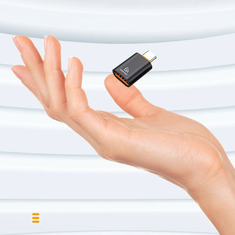 OTG adapter USB-C - USB-A Techsuit A2 HyperPort, Črno Oranžen