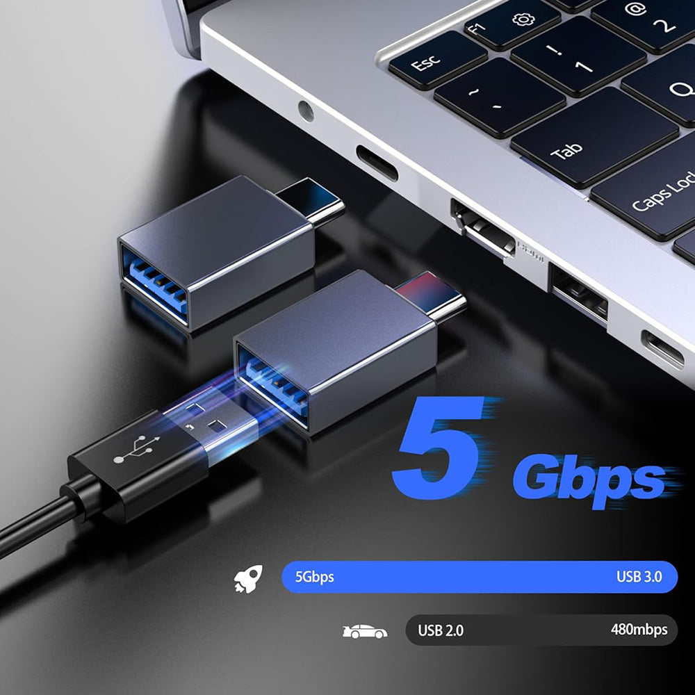 OTG adapter USB-C - USB-A Techsuit A8 SlateVolt, Siv
