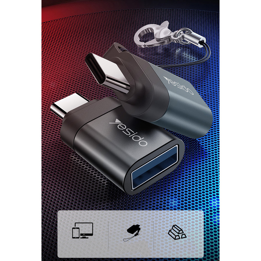 OTG adapter USB-C - USB-A Yesido GS06, črn