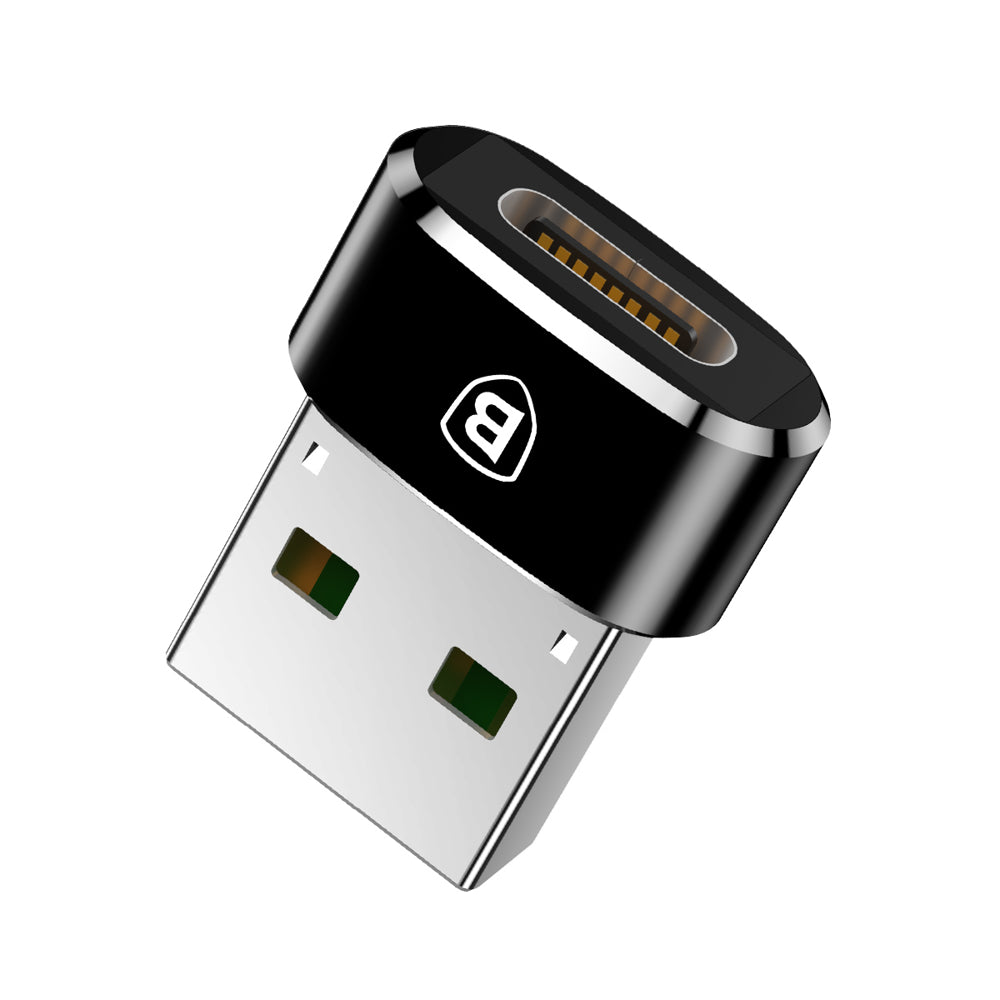 Napajalnik za polnjenje in prenos podatkov iz USB-C v USB-A Baseus, črn CAAOTG-01 CAAOTG-01