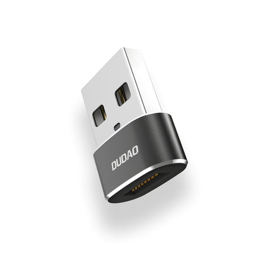 Podatkovni in polnilni adapter USB-C - USB-A Dudao L16AC, črn