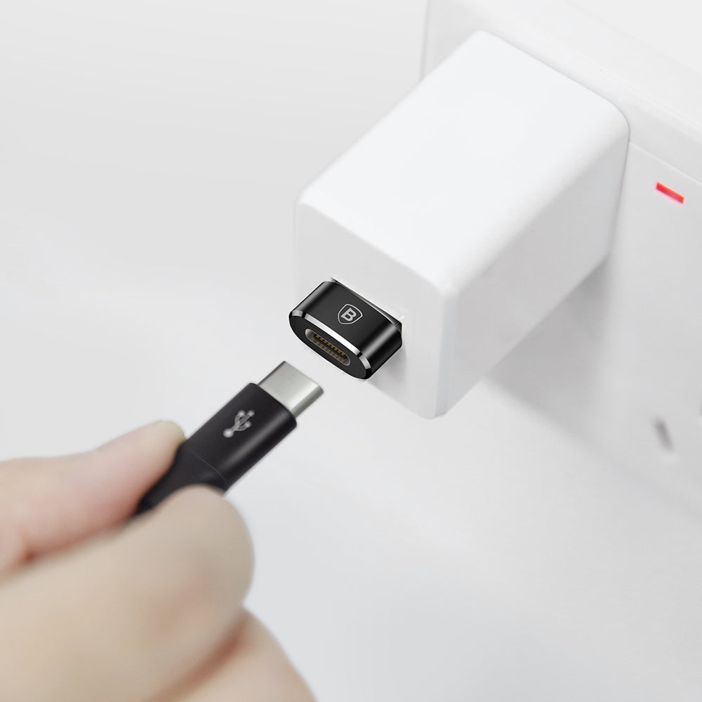 Napajalnik za polnjenje in prenos podatkov iz USB-C v USB-A Baseus, črn CAAOTG-01 CAAOTG-01