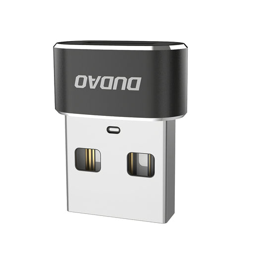 Podatkovni in polnilni adapter USB-C - USB-A Dudao L16AC, črn