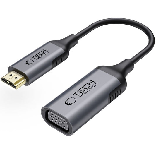Video adapter Tech-Protect Ultraboost, VGA - HDMI, 1080P, Črn
