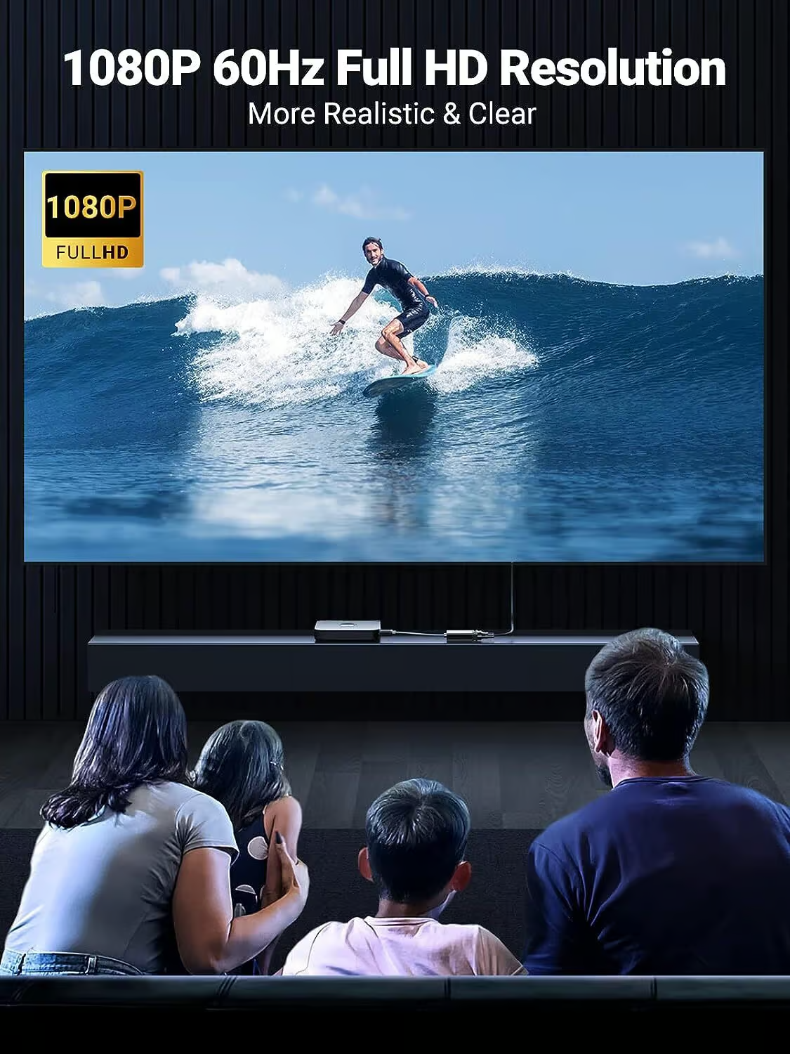 Video adapter UGREEN CM611 (90813), HDMI - VGA, 1080P, Črna