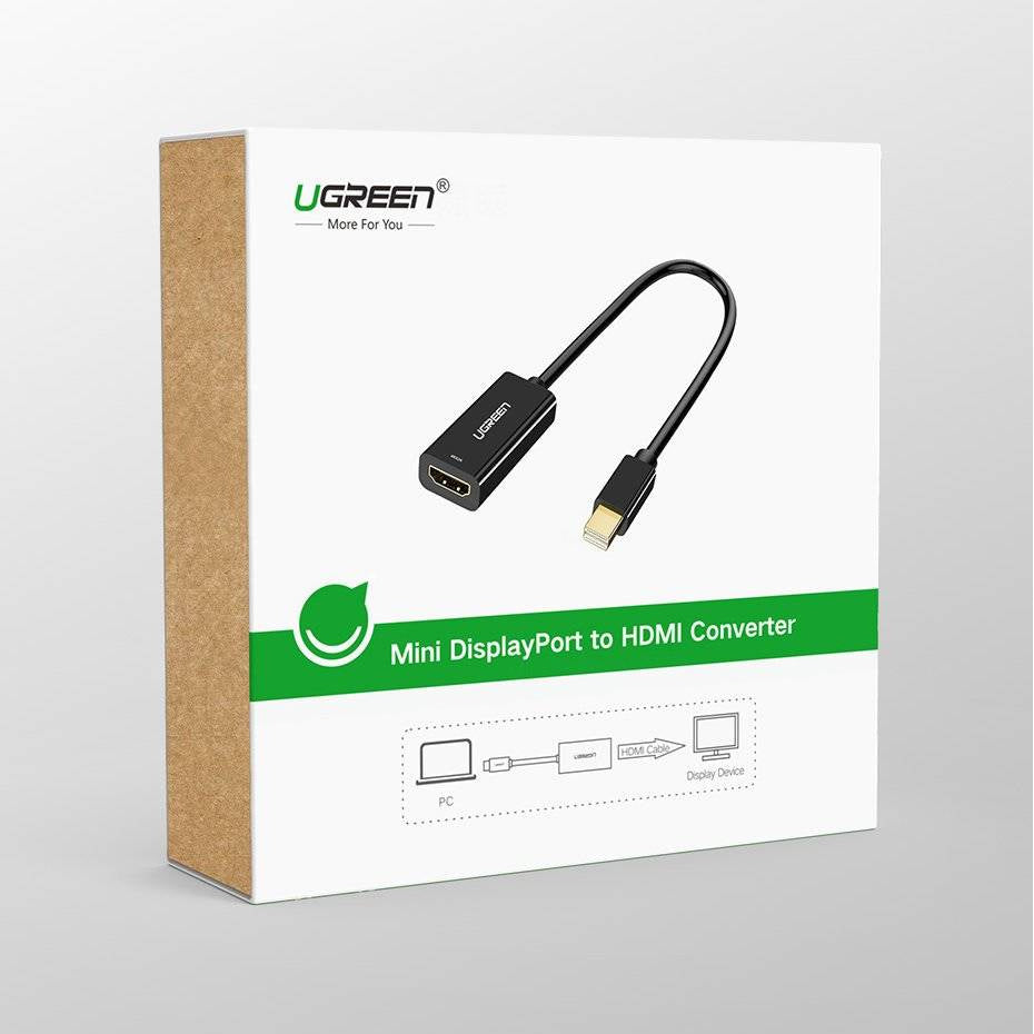 UGREEN MD112 (10461) Video Adapter, MiniDisplayPort - HDMI, Black