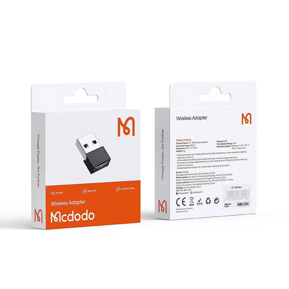 Brezžični adapter McDodo OT-1580, črn