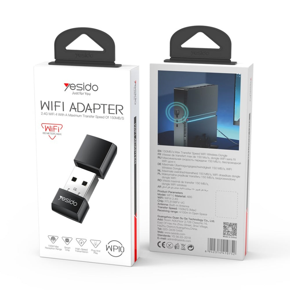 Brezžični adapter Yesido WP10, 150Mbps, črn