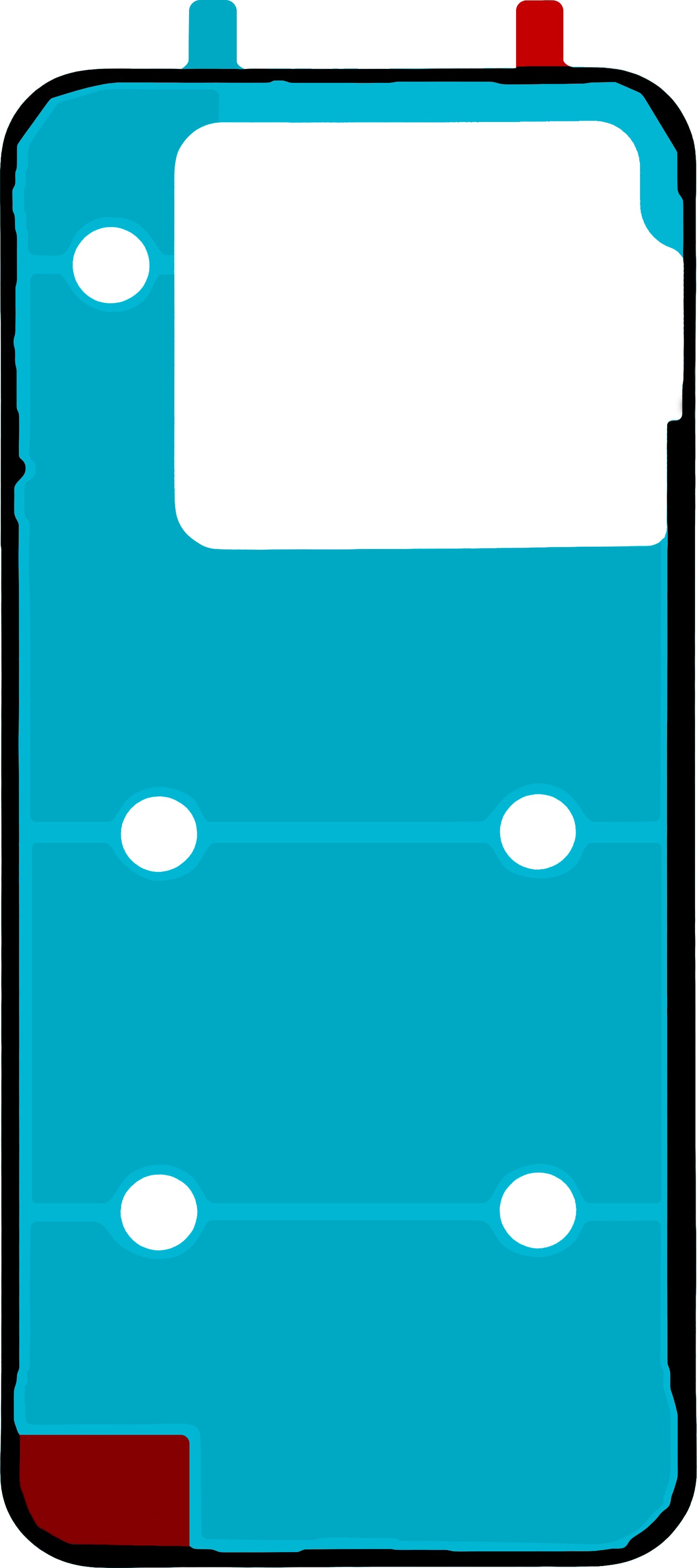 Sekundarno lepilo za pokrov baterije Realme GT 8 Pro, Service Pack 612717000925