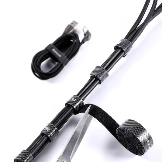 Organizator kablov Baseus Circle, Velcro, 3m, črn ACMGT-F01