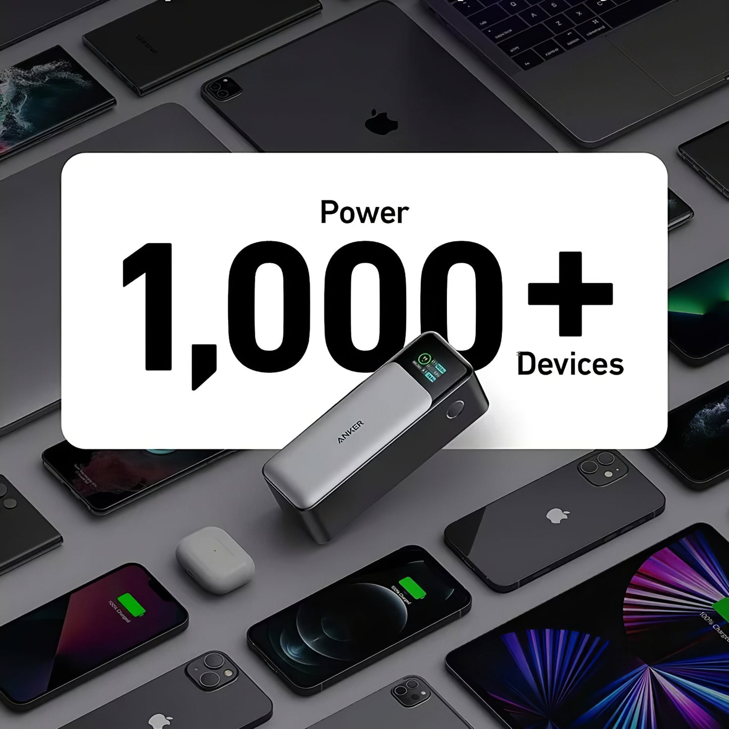 Zunanja baterija Anker 737, 24000mAh, 140W, QC + PD, 1 x USB-A - 2 x USB-C, Črna A1289011