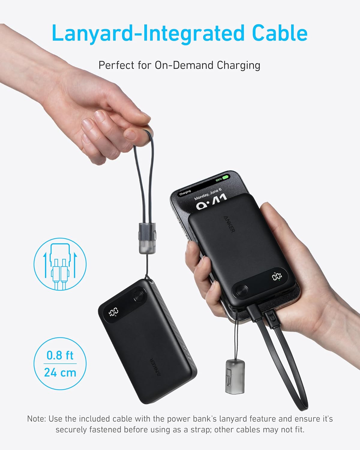 Zunanja baterija Anker PowerCore, 10000 mAh, 22,5 W, QC + PD, 1 x USB-A - 2 x USB-C, črna A1257G11