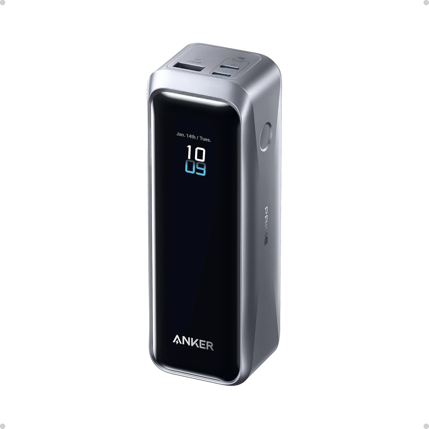 Zunanja baterija Anker Prime, 20100mAh, 220W, QC + PD, 1 x USB-A - 2 x USB-C, Črna A110BH11