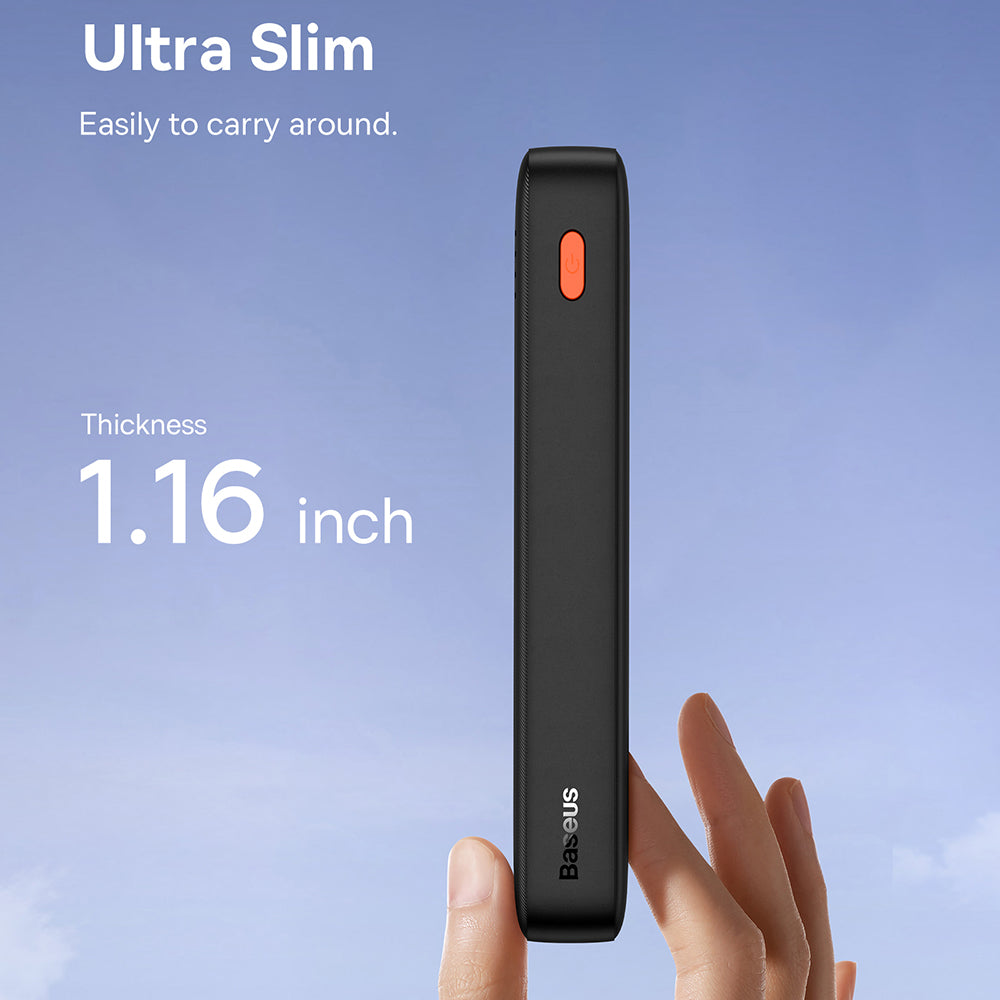 Zunanja baterija Baseus Airpow, 20000mAh, 20W, QC + PD, 1 x USB-A - 1 x USB-C, Črna P10022804113-00