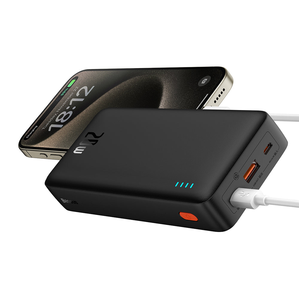 Zunanja baterija Baseus Airpow, 20000mAh, 20W, QC + PD, 1 x USB-A - 1 x USB-C, Črna P10022804113-00