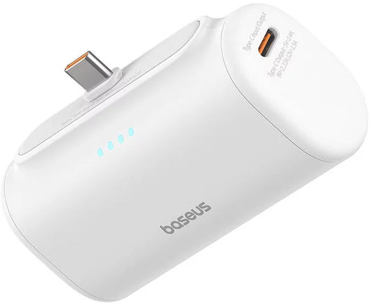 Zunanja baterija Baseus Compact, 5000mAh, 20W, PD, 2 x USB-C, Bela P10068306213-00