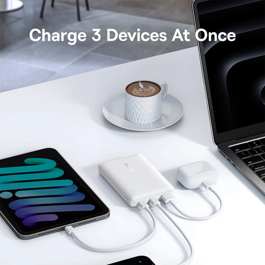 Zunanja baterija Baseus EnerFill FP21, 10000mAh, 22.5W, QC + PD, 1 x USB-A - 2 x USB-C, Bela P1008210D213-00