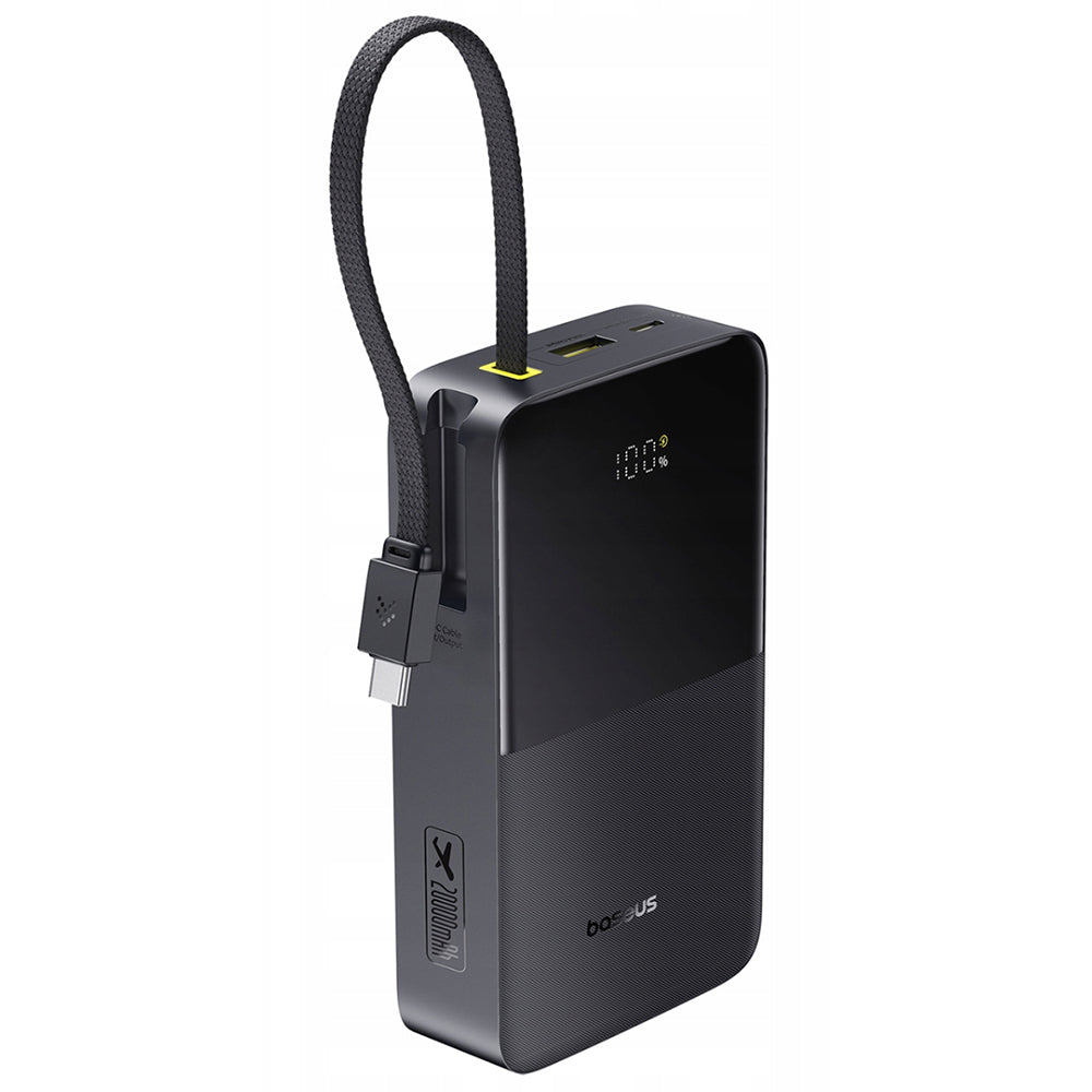 Zunanja baterija Baseus EnerFill Bipow2 Pro, 20000mAh, 22.5W, QC + PD, 1 x USB-A - 2 x USB-C, Črna E0027701