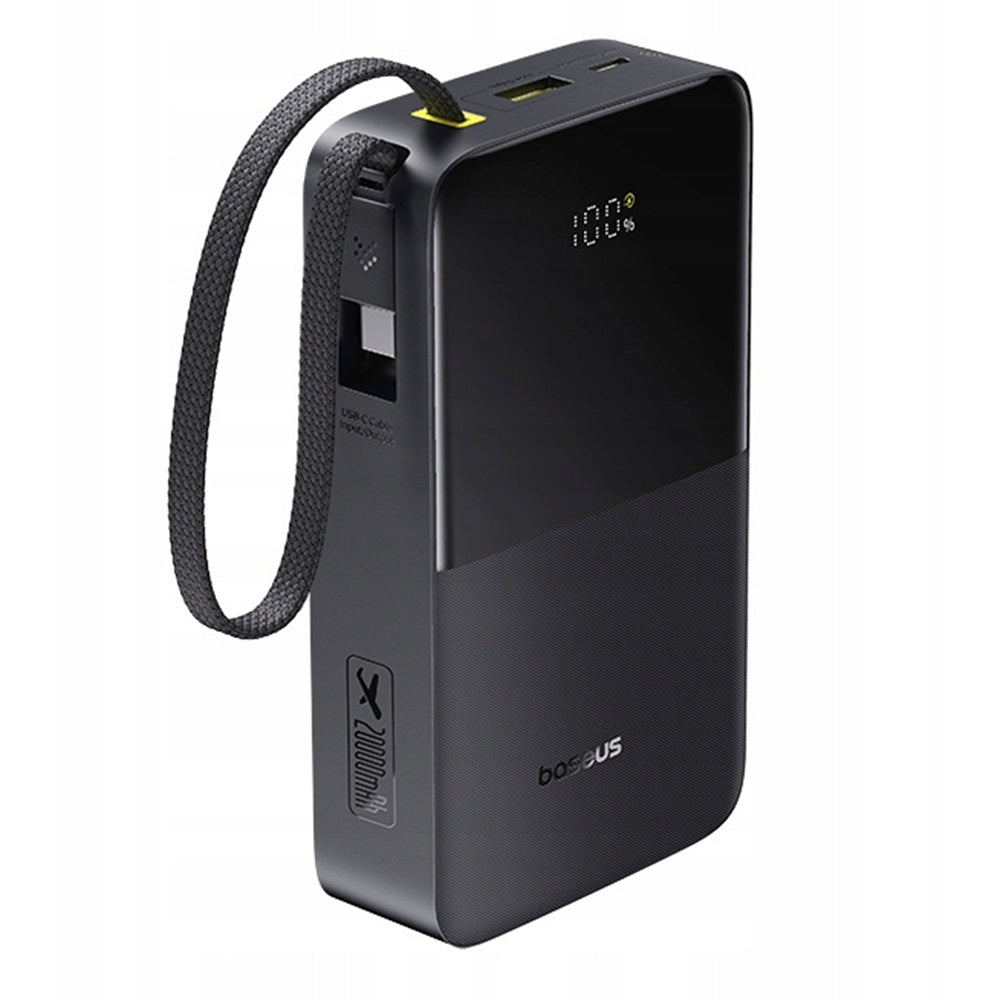 Zunanja baterija Baseus EnerFill Bipow2 Pro, 20000mAh, 22.5W, QC + PD, 1 x USB-A - 2 x USB-C, Črna E0027701