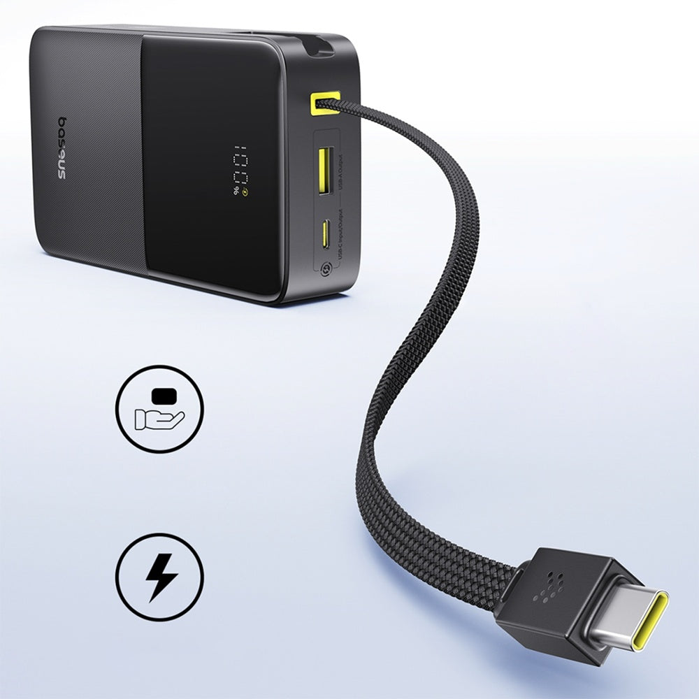 Zunanja baterija Baseus EnerFill Bipow2 Pro, 20000mAh, 22.5W, QC + PD, 1 x USB-A - 2 x USB-C, Črna E0027701