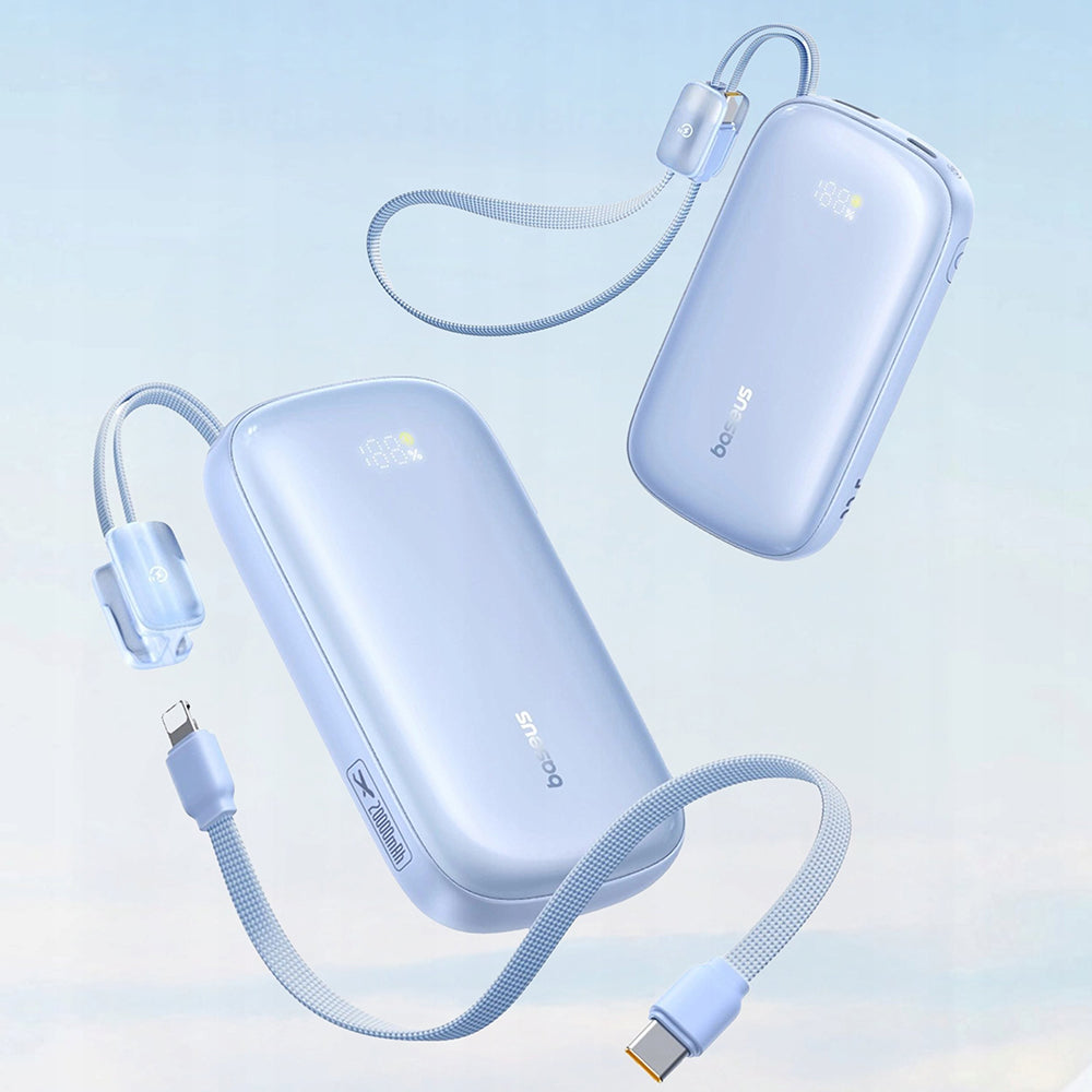 Zunanja baterija Baseus EnerFill FC21 Qpow 3 Ultra, 10000mAh, 22.5W, QC + PD, 1 x USB-A - 1 x USB-C, Modra E0027L03