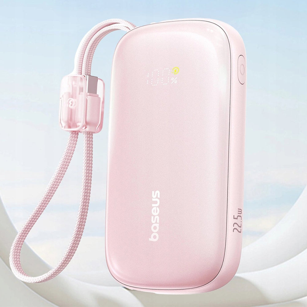 Zunanja baterija Baseus EnerFill FC21 Qpow 3 Ultra, 10000mAh, 22.5W, QC + PD, 1 x USB-A - 1 x USB-C, Roza E0027L02