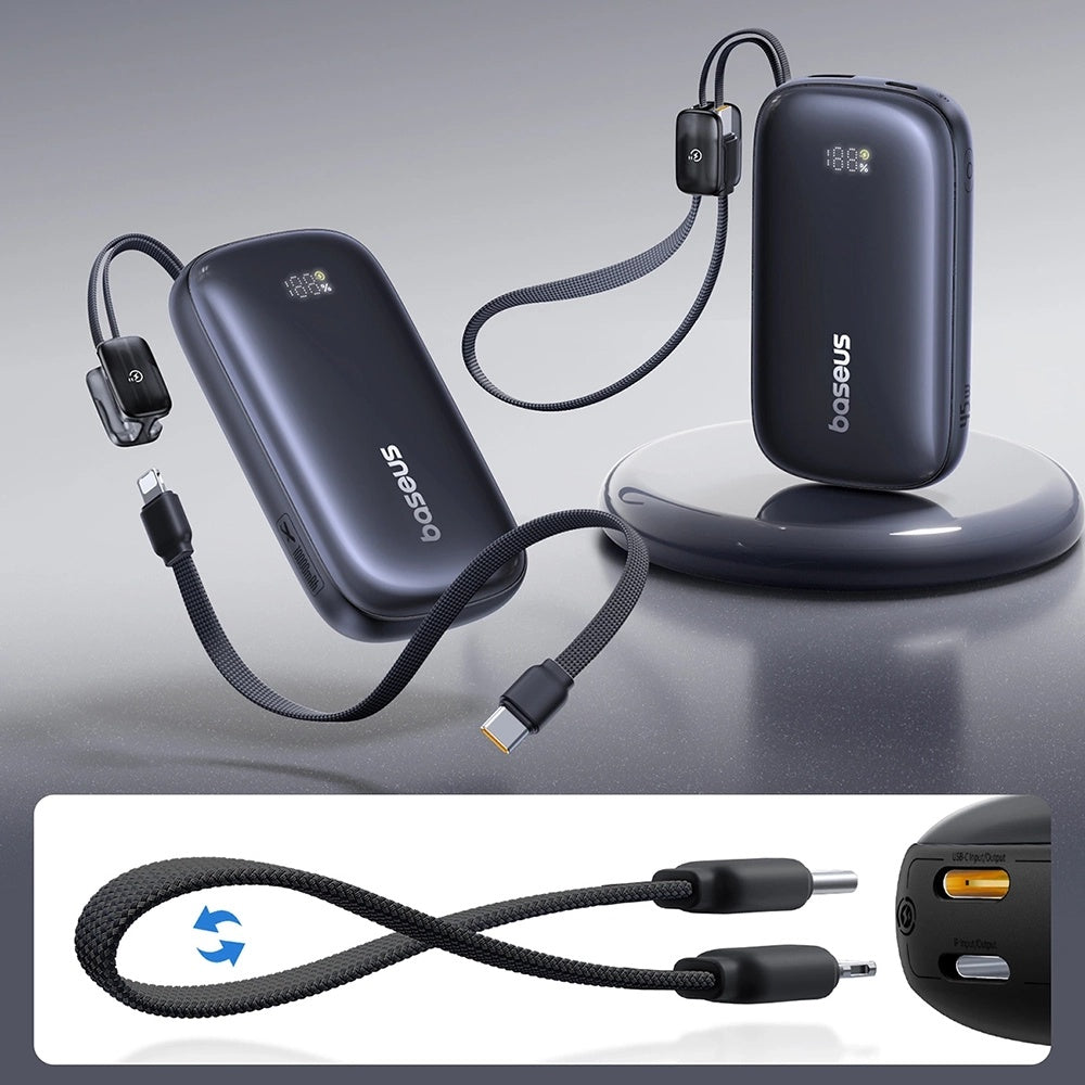 Zunanja baterija Baseus EnerFill FC21 Qpow 3 Ultra, 10000mAh, 45W, QC + PD, 1 x USB-A - 1 x USB-C, Črna E0027Q00
