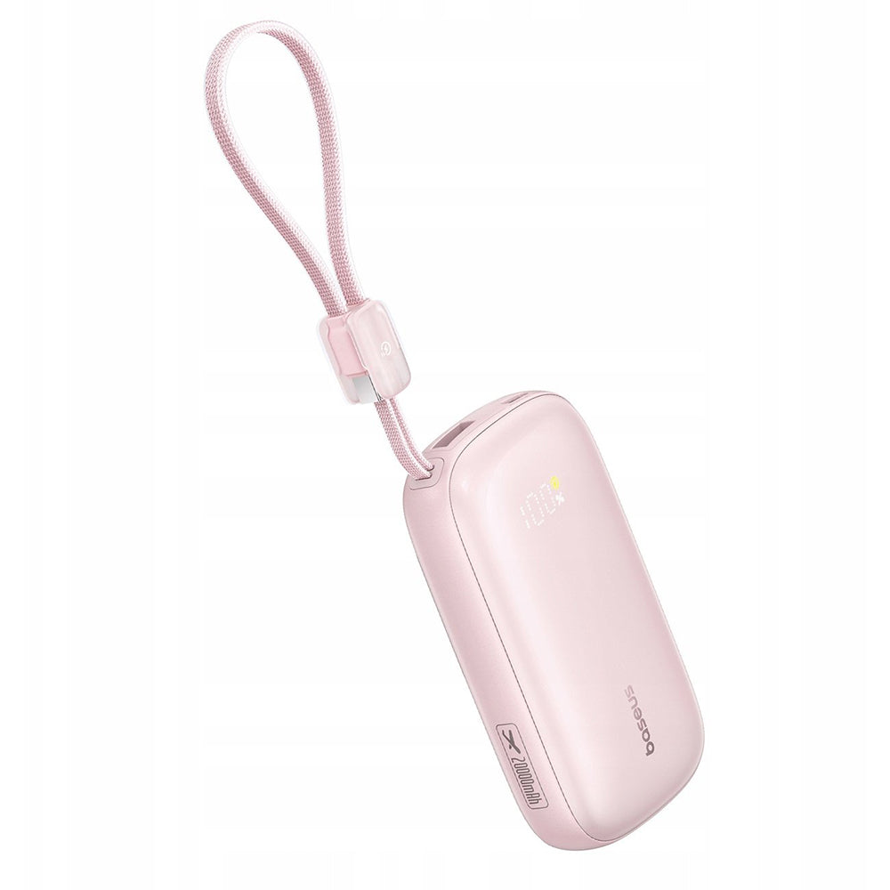 Zunanja baterija Baseus EnerFill FC21 Qpow 3 Ultra, 10000mAh, 45W, QC + PD, 1 x USB-A - 1 x USB-C, Roza E0027Q02
