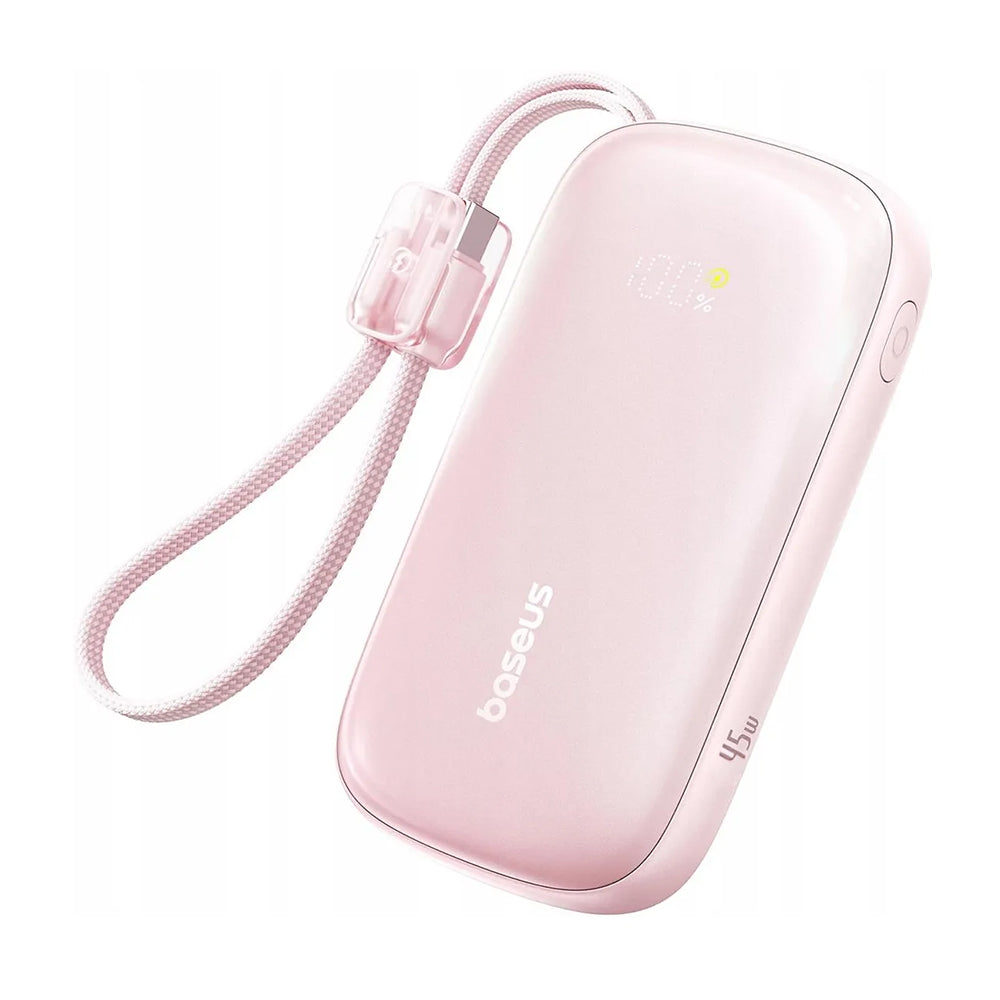 Zunanja baterija Baseus EnerFill FC21 Qpow 3 Ultra, 10000mAh, 45W, QC + PD, 1 x USB-A - 1 x USB-C, Roza E0027Q02