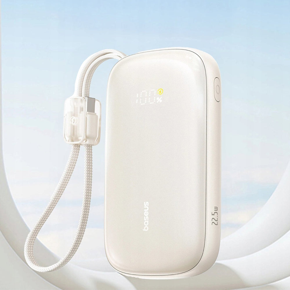 Zunanja baterija Baseus EnerFill FC21 Qpow 3 Ultra, 20000mAh, 22.5W, QC + PD, 1 x USB-A - 1 x USB-C, Bež E0027M01