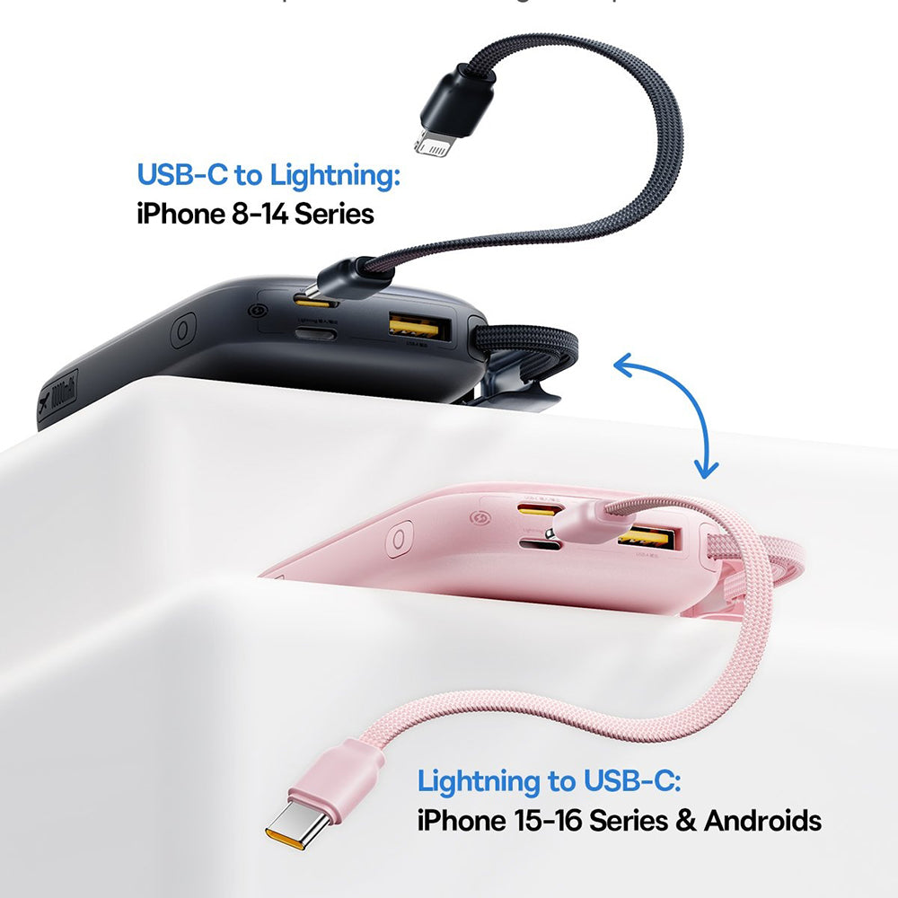 Zunanja baterija Baseus EnerFill FC21 Qpow 3 Ultra, 20000mAh, 22.5W, QC + PD, 1 x USB-A - 1 x USB-C, Črna E0027M00