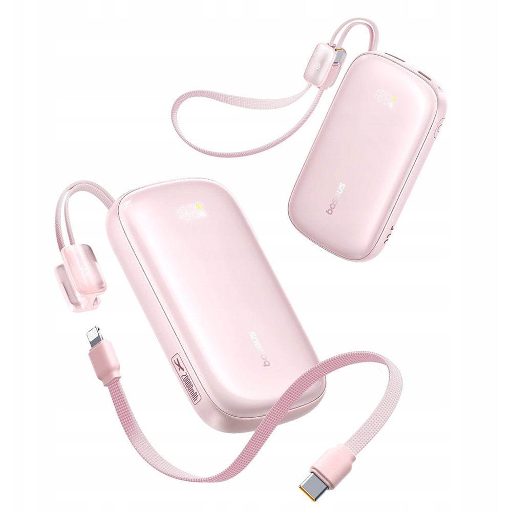 Zunanja baterija Baseus EnerFill FC21 Qpow 3 Ultra, 20000mAh, 22.5W, QC + PD, 1 x USB-A - 1 x USB-C, Roza E0027M02