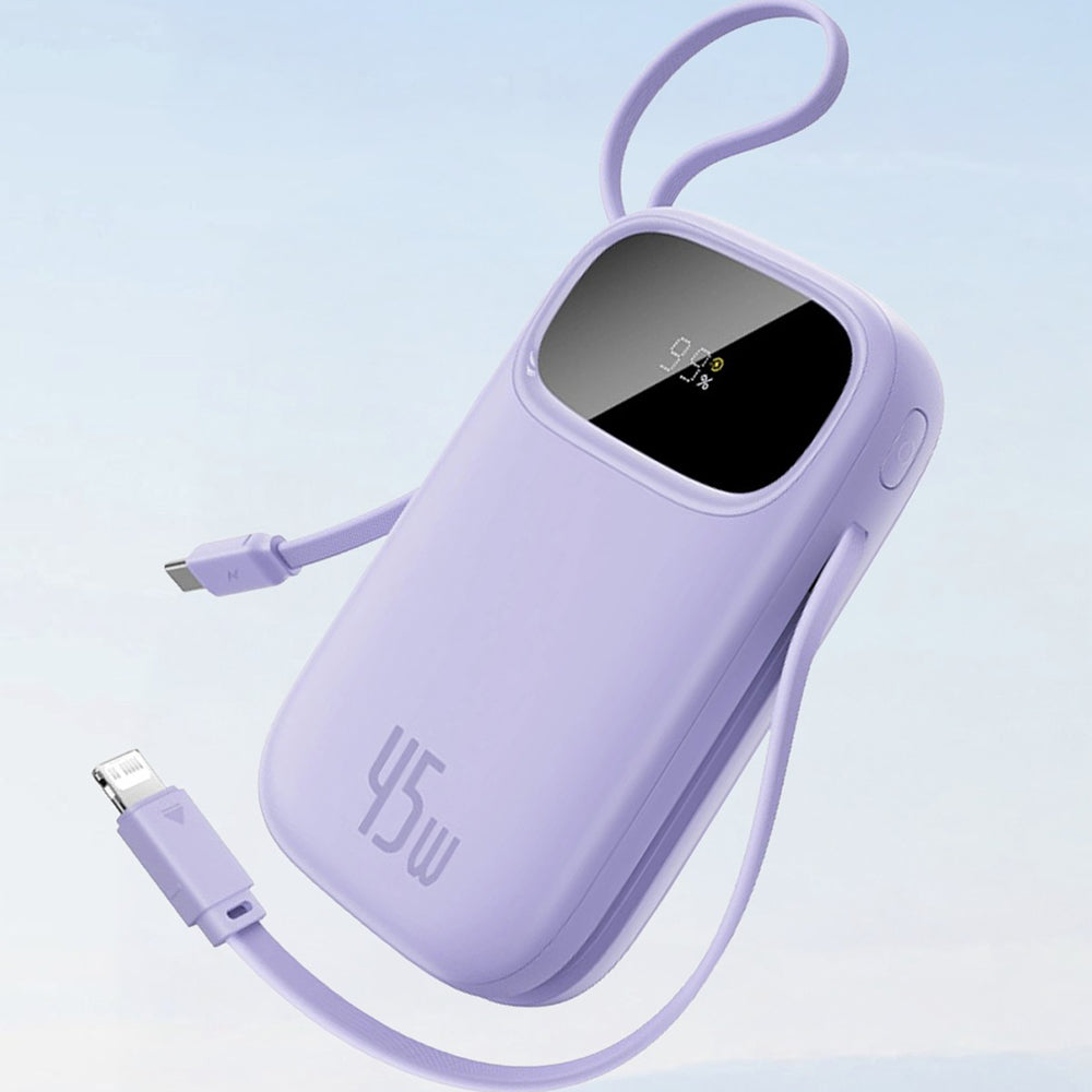 Baseus EnerFill FC31 Qpow 3 External Battery, 20000mAh, 45W, QC + PD, 1 x Lightning - 1 x USB-A - 2 x USB-C, Purple E0028D02