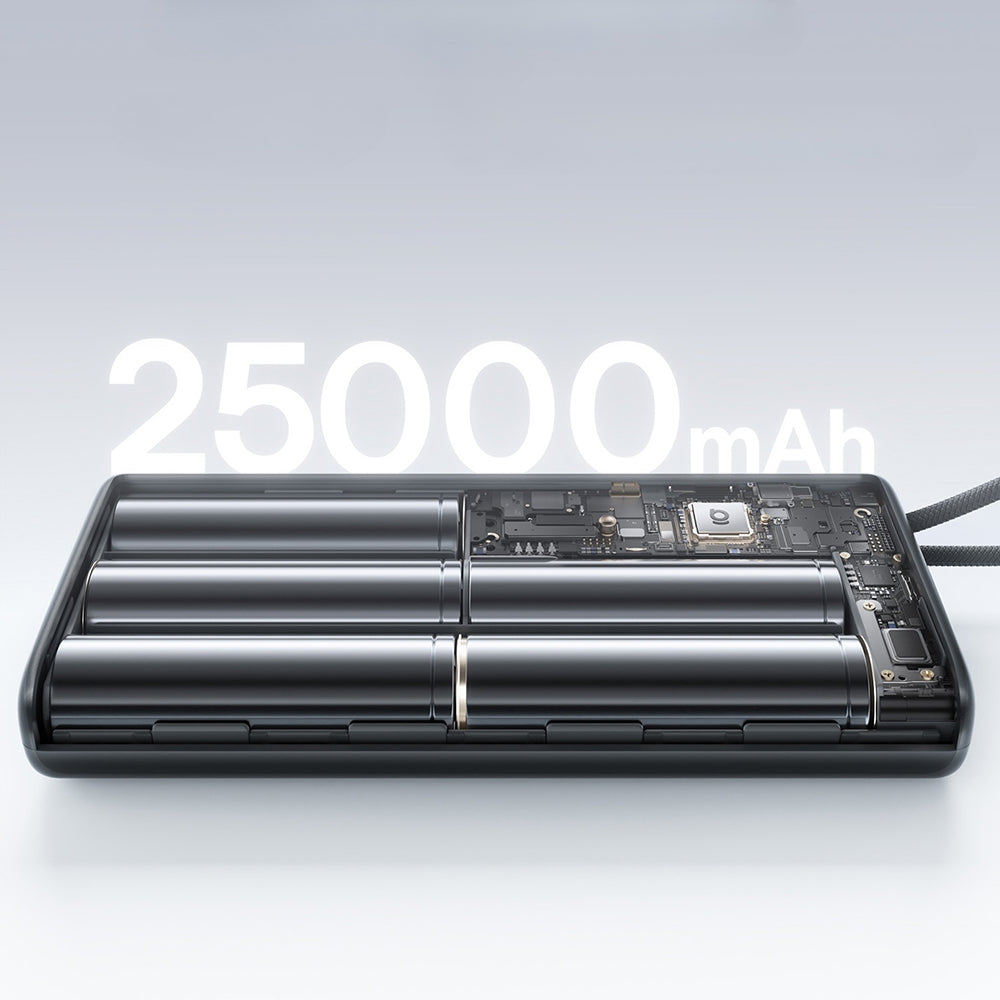 Zunanji akumulator Baseus EnerFill FC41, 25000mAh, 145W, QC + PD, 1 x USB-A - 3 x USB-C, Črn E0028H03