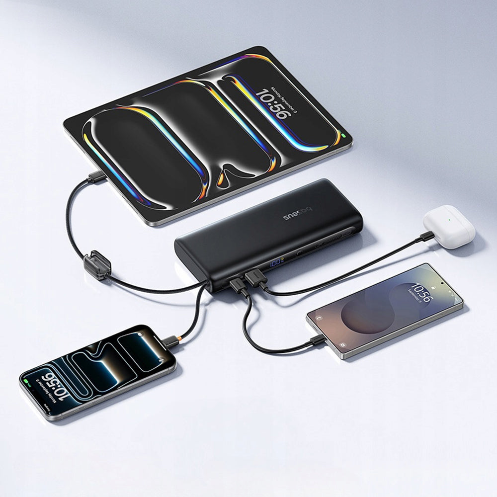 Zunanji akumulator Baseus EnerFill FC41, 25000mAh, 145W, QC + PD, 1 x USB-A - 3 x USB-C, Črn E0028H03
