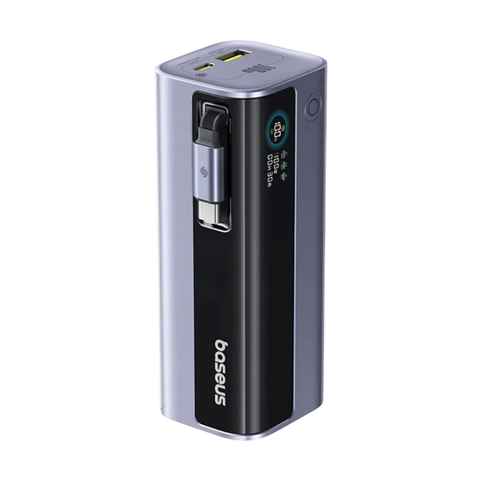Zunanja baterija Baseus EnerGeek GR11, 10000mAh, 100W, QC + PD, 1 x USB-A - 2 x USB-C, Siva E0027A01
