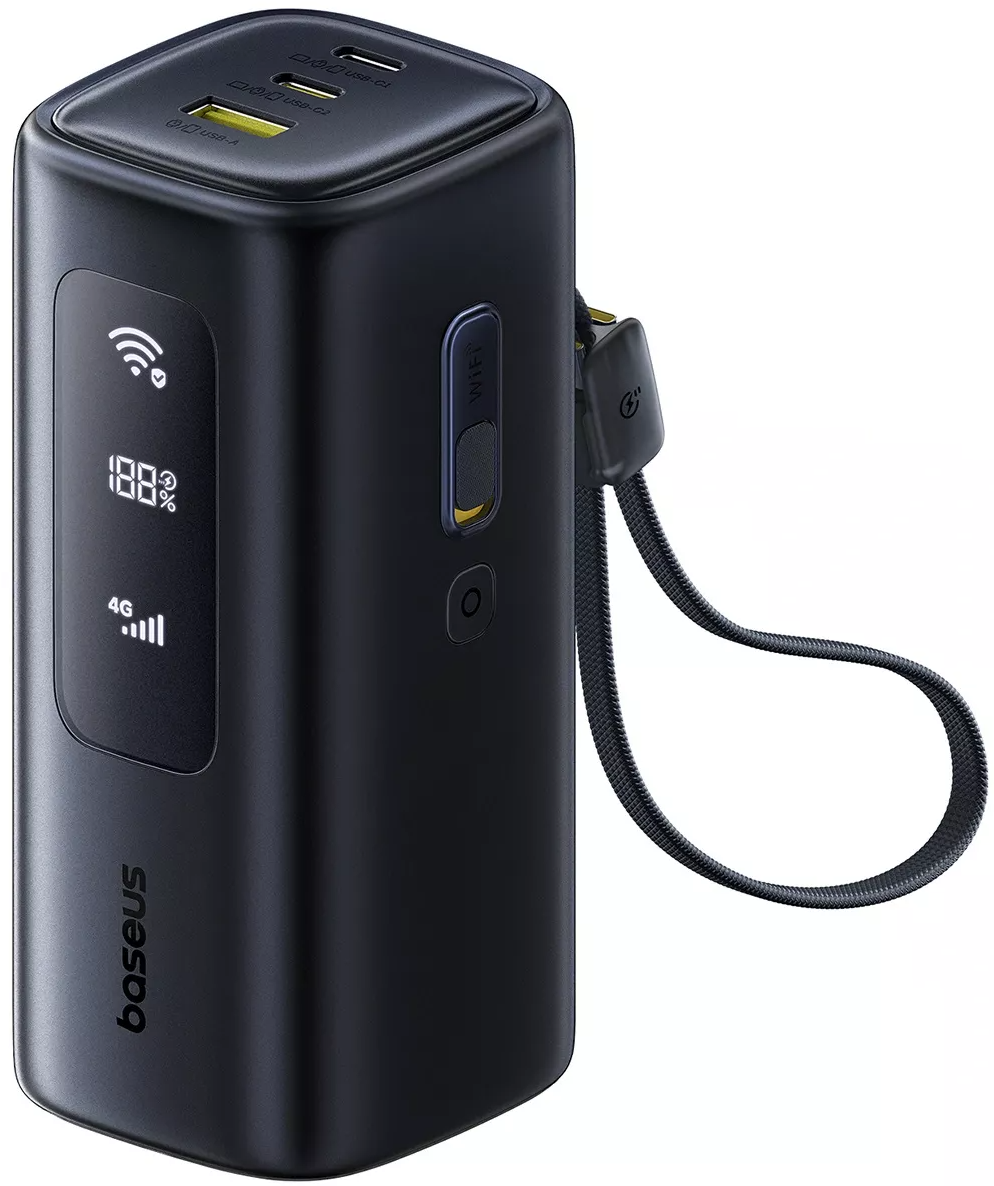 Zunanji akumulator Baseus EnerGeek GX11, 20000mAh, 67W, QC + PD, 1 x USB-A - 2 x USB-C, Črn E0025701