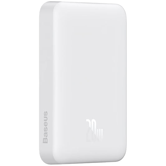 Zunanja baterija Baseus Magnetic Mini, 10000mAh, 20W, PD + FQI, 1 x USB-C, Bela P10059001223-00