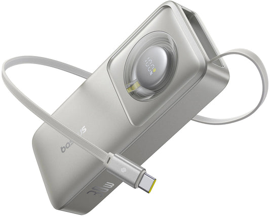 Zunanja baterija Baseus OS Free2Pull, 10000mAh, 30W, PD, 2 x USB-C, Siva P10073701843-00
