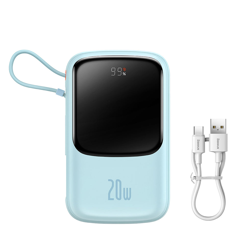 Zunanja baterija Baseus Qpow Pro, 20000mAh, 20W, QC + PD, 1 x Lightning - 1 x USB-A - 1 x USB-C, Modra PPQD030003