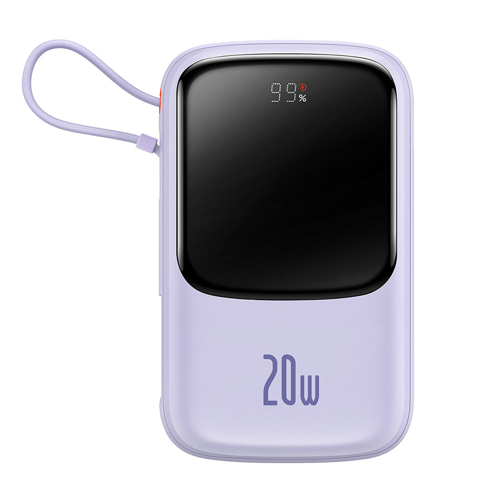 Zunanja baterija Baseus Qpow Pro, 20000mAh, 20W, QC + PD, 1 x Lightning - 1 x USB-A - 1 x USB-C, Vijolična PPQD030005