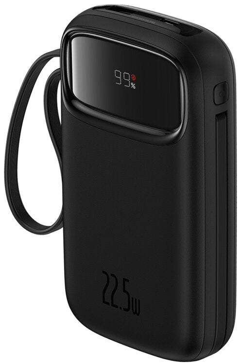 Zunanja baterija Baseus Qpow2, 10000mAh, 22.5W, QC + PD, 1 x Lightning - 1 x USB-A - 2 x USB-C, Črna P10055003113-00