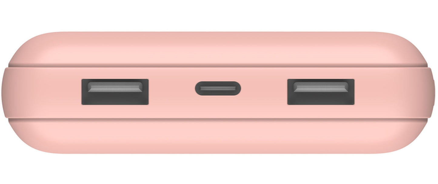 Zunanji akumulator Belkin BoostCharge, 20000mAh, 15W, 1 x USB-C - 2 x USB-A, rožnato zlata BPB012btRG
