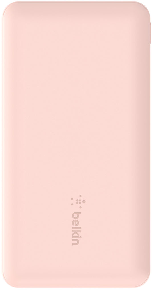 Zunanji akumulator Belkin BoostCharge, 10000mAh, 15W, 1 x USB-C - 2 x USB-A, roza BPB011btRG
